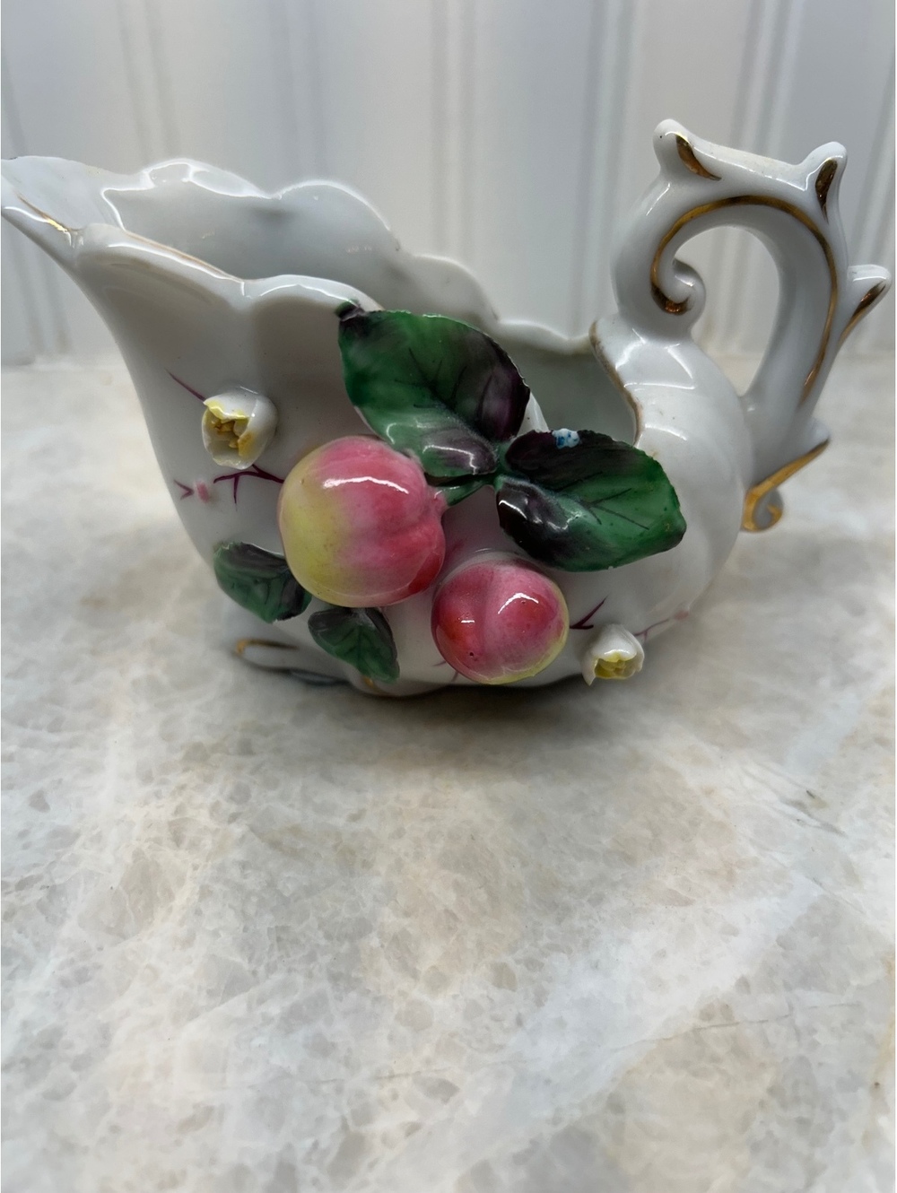 Vintage Mid-Century 3D Fruit Porcelain Creamer